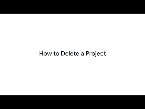 How to delete a project