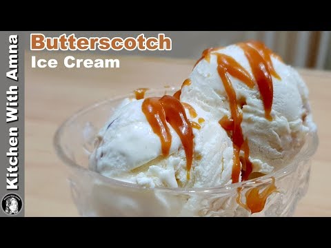 Butterscotch Ice Cream Without Machine - Homemade Ice Cream Recipe - Kitchen With Amna