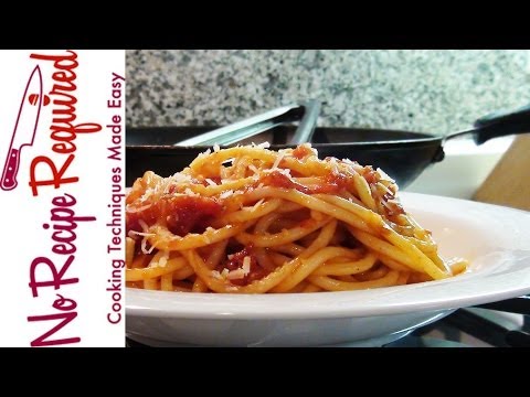 Spaghetti Pomodoro - NoRecipeRequired.com - UC2Kqui8VRpm1uMKl7QQGX2w