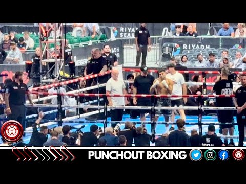 ADAM HAMED CELEBRATES AFTER WIN ON USYK V DUBOIS 2 UNDERCARD #usykdubois2