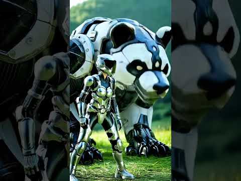mecha girl+mecha panda October 31th#trending #beauty #beast #mecha #warriors