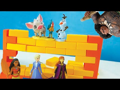 Humpty Dumpty Wall Game with Frozen and Moana Characters