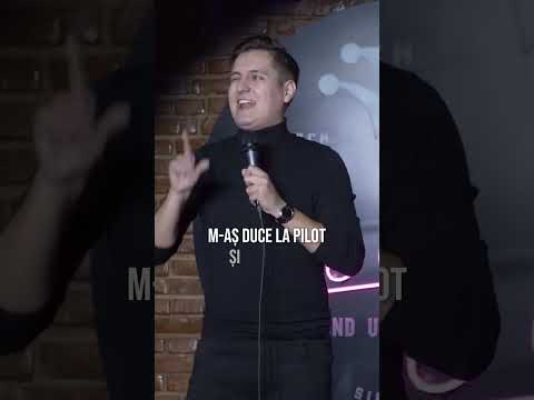 "În timpul zborului, m-aș duce la pilot și l-aș ruga..." - Stand-up Comedy