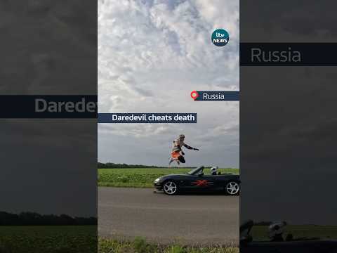 Daredevil cheats death #ITVnews #news #stunt
