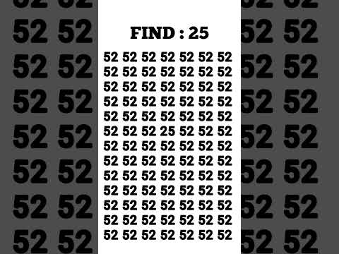 Try to find this number 👉 25 within 5 second #shorts #youtubeshorts