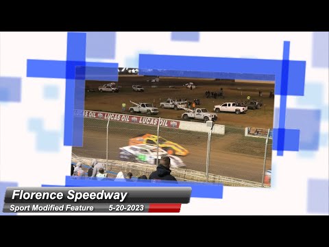 Florence Speedway - Sport Modified Feature - 5/20/2023 - dirt track racing video image