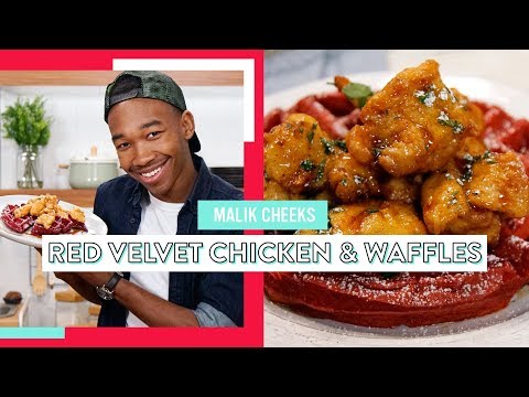 Red Velvet Chicken & Waffles | Malik Cheeks