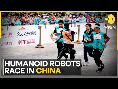 China: Humanoid Robots Race Alongside Humans In Beijing Half-Marathon | WION