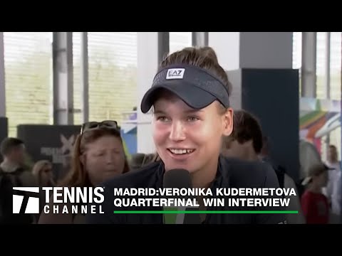 Veronika Kudermetova talks about how drinking beer is key to her recovery | 2023 Madrid Quarterfinal