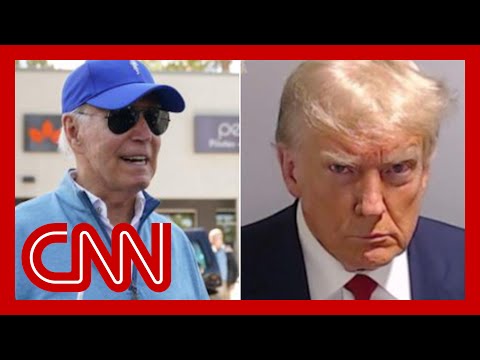 See President Biden's reaction to Trump's mug shot