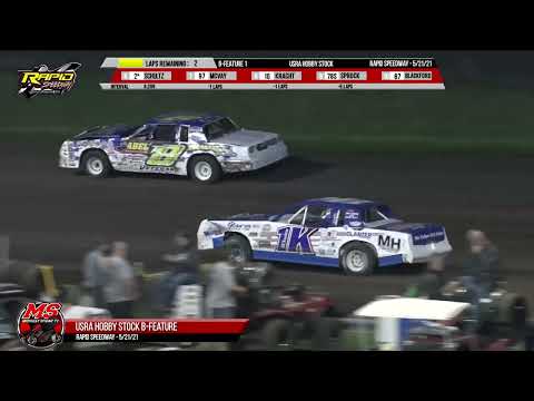 Hobby Stock &amp; Stock Car B Features | Rapid Speedway | 5-21-2021 - dirt track racing video image