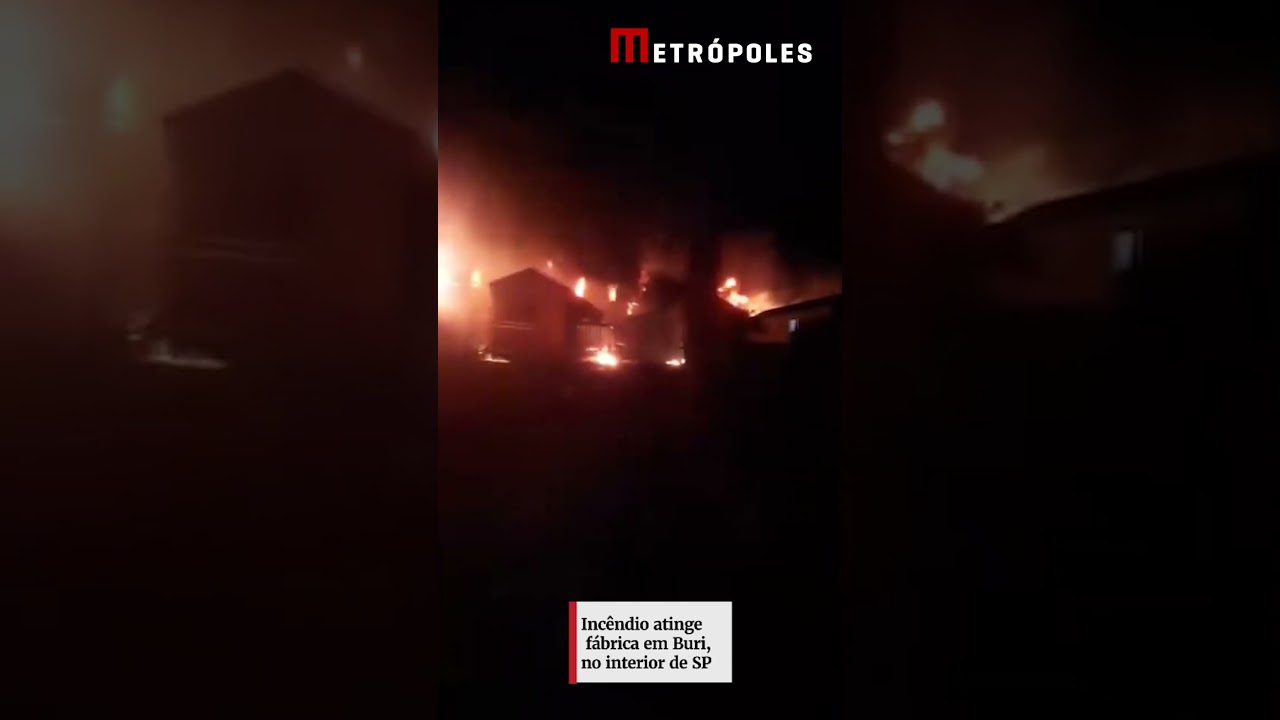 Incêndio atinge fábrica em Buri no interior de S