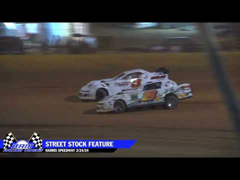 Street Stock Feature - Harris Speedway 2/24/24 - dirt track racing video image
