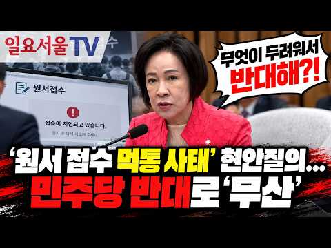 '원서 접수 먹통 사태' 현안질의... 민주당 반대로 '무산'