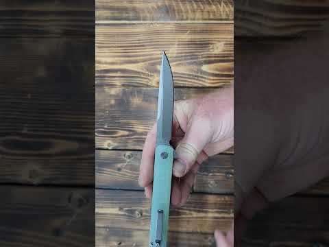 Eafengrow EF16 Folding Knife Flipper Ball Bearing Point D2 Blade G10 Handle with Pocket Clip (Jade)