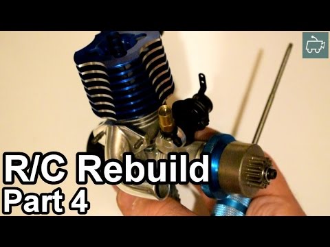 R/C Truck Rebuild Project - Part 4 - How to Assemble a Nitro Engine and Exhaust - UCDmaPHBzr724MEhnOFUAqsA