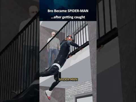 Bro Became SPIDER-MAN…after getting caught #shorts #story #viral #escape #caughtoncamara