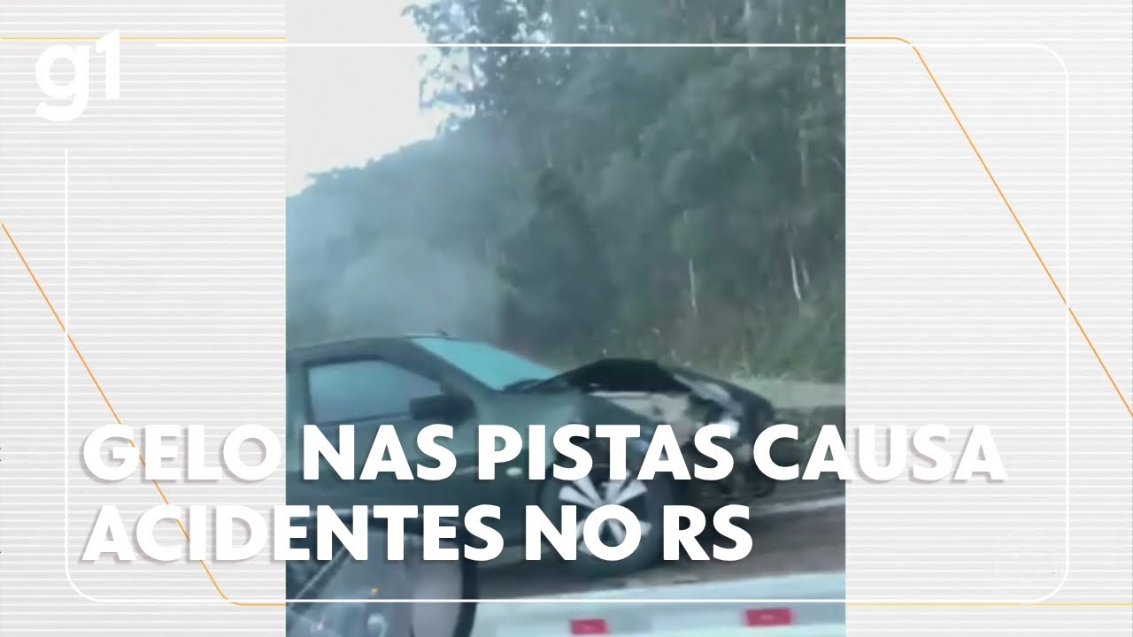 Frio e umidade do ar fazem pistas congelarem e provocam acidentes no Rio Grande do Sul