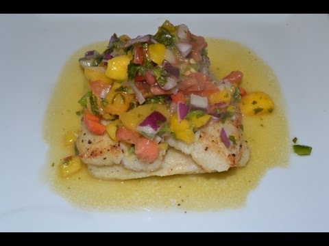 Salsa de mangos con filete de pescado frito - UCIRNADSE7zTt6_MshDlnZSA