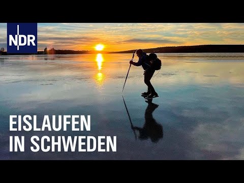 Auf Schlittschuhen über Schwedens Mälaren See | Hanseblick | NDR Doku