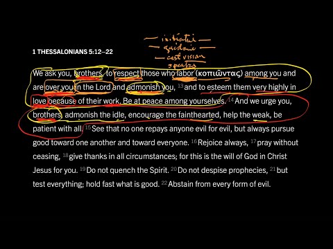 A Vision for Leading and Being Led: 1 Thessalonians 5:12–22, Part 1