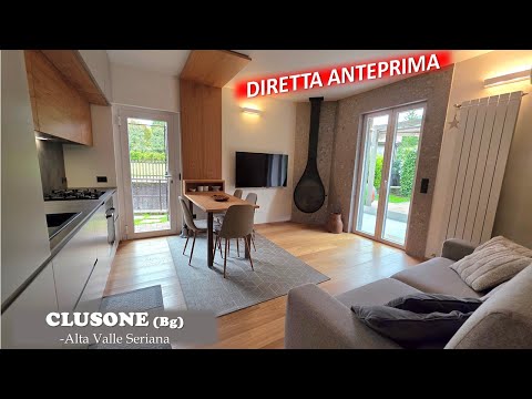 ANTEPRIMA da Clusone: Trilocale con arredo di alto design e grande giardino privato a 158.000€