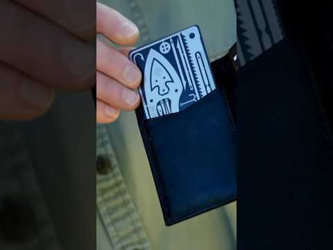 Best Survival Knife Card? / Wallet Carry EDC / Tiny Survival Card #shorts
