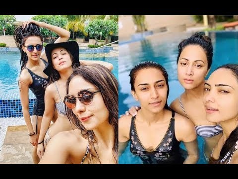 Video - Going Wild: HOT Hina Khan, Erica Fernandes And Pooja Banerjee POOL It Out Underwater!