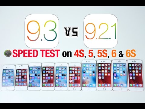 iOS 9.3 vs iOS 9.2.1 Speed Test on iPhone 6S, 6, 5S, 5 & 4S - UCj34AOIMl_k1fF7hcBkD_dw