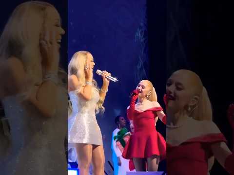 🎶 Mariah Carey, Ariana Grande & Jennifer Hudson Sing “Oh Santa” in NYC, 2023 #shorts