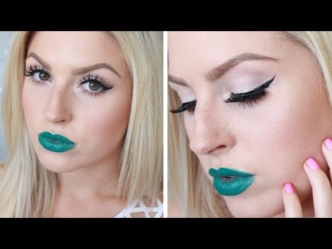 Shaaanxo ♡ Bright Grey Eyes & Dark Green Lips! ♡ Melt Blow - UCMpOz2KEfkSdd5JeIJh_fxw