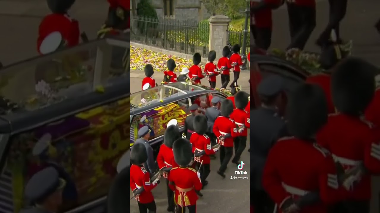 The Queen’s funeral procession arrives in Windsor, her final resting place