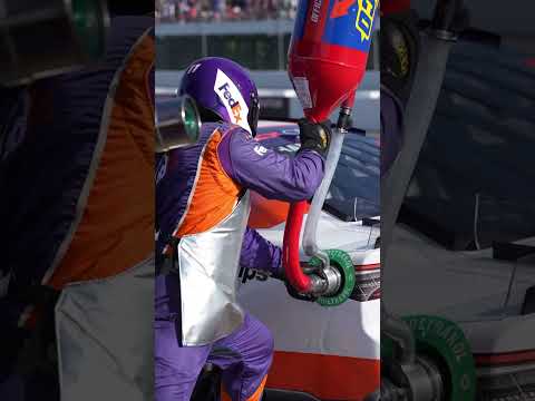Fueling up in just over ten seconds 🥵#NASCAR #racing #fuel #shorts