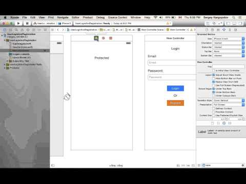 User login and register/sign up example using Swift on iOS. Video #1 - UCbA2jT41CAlZF_V1V-iSaCQ