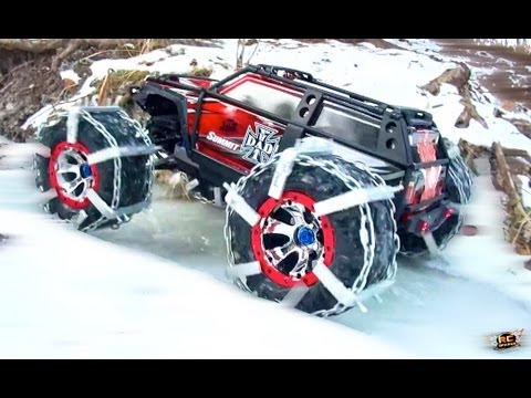 RC ADVENTURES - TRAXXAS SUMMiT 4x4 TRUCK in Custom iCE & SNOW CHAiNS - UCxcjVHL-2o3D6Q9esu05a1Q