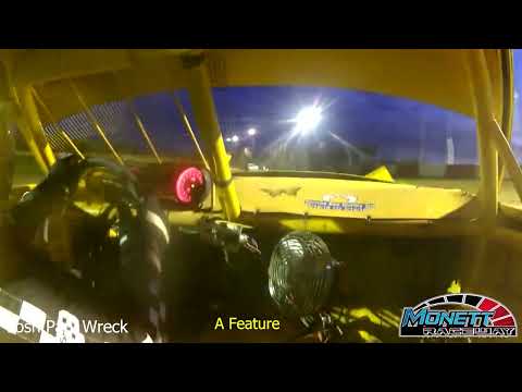 Josh Paul A Feature In Car Camera Wreck Monett Raceway - dirt track racing video image