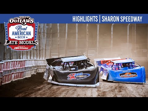 World of Outlaws Real American Beer Late Model Series | Sharon Speedway | July 11, 2025 | HIGHLIGHTS - dirt track racing video image