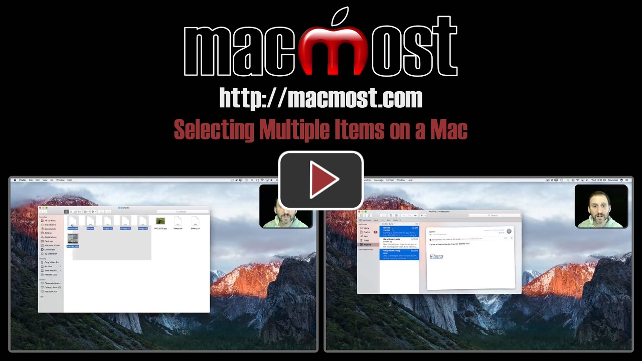 Selecting Multiple Items On A Mac MacMost