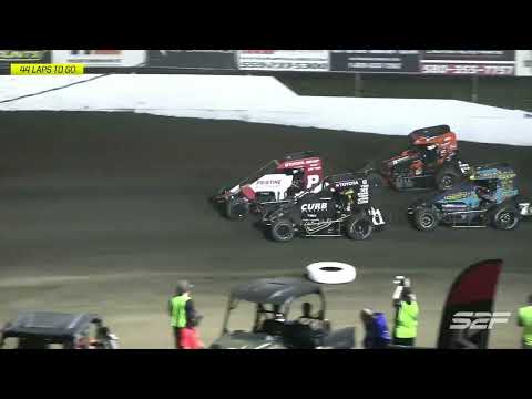 10.10 POWRi National &amp; West Midget League Sooner State 55 | Highlights - dirt track racing video image