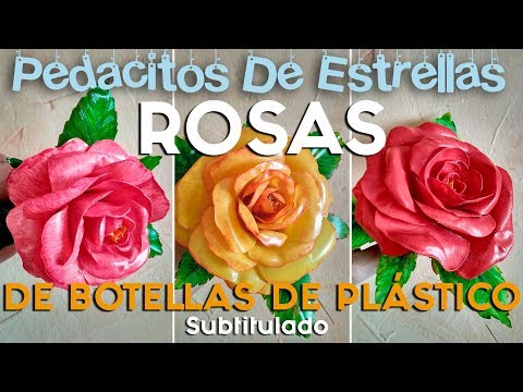 ROSAS HECHAS CON BOTELLAS PLÁSTICAS, VÍDEO MEJORADO. Manualidades recicladas