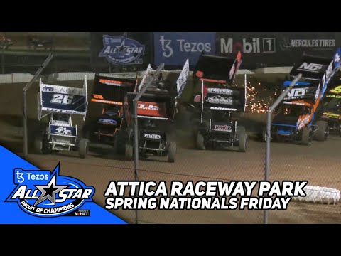 Spectacular Friday Night Finish | Tezos All Star Sprints at Attica Raceway Park - dirt track racing video image