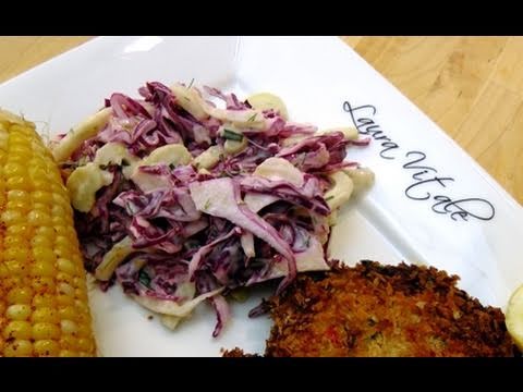 How to Make Homemade Cole Slaw - Recipe by Laura Vitale - Laura In The Kitchen Episode 60 - UCNbngWUqL2eqRw12yAwcICg