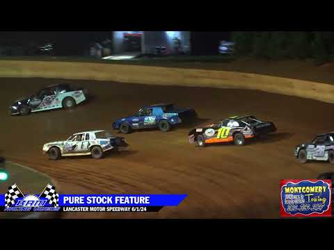 Pure Stock Feature - Lancaster Motor Speedway 6/1/24 - dirt track racing video image