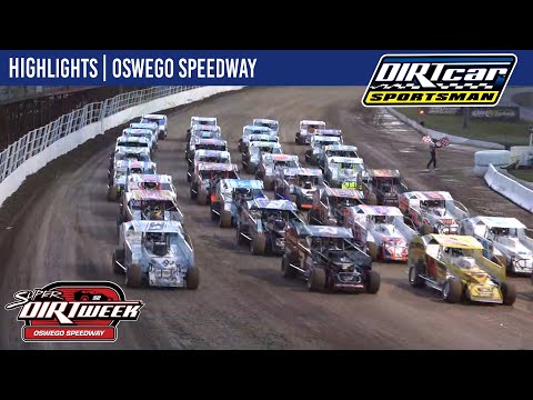 DIRTcar Sportsman Modifieds | Super Dirt Week | Oswego Speedway | October 12, 2023 | HIGHLIGHTS - dirt track racing video image