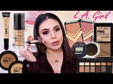 FULL FACE OF L.A. GIRL COSMETICS: AFFORDABLE MAKEUP TUTORIAL! | JuicyJas - UCqTR5f7YkGro3cPv23SqcqQ