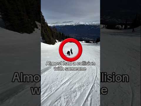 That was close 😳 #ski #snow #snowboarding #snowboard #skiing #youtubeshorts #ytshorts #shorts #fyp