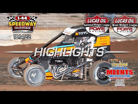 10.14.22 Lucas Oil POWRi National &amp; West Midget League Highlights from I- 44 Riverside Speedway - dirt track racing video image