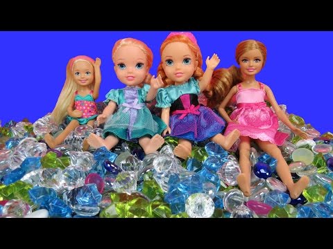PLAYING in GEMS! ELSA & ANNA toddlers, Stacie & Chelsea in toy DIAMONDS! - UCQ00zWTLrgRQJUb8MHQg21A