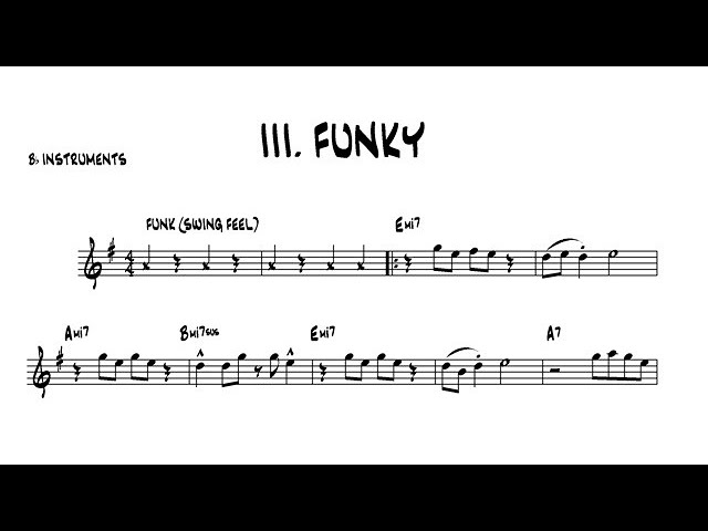 How to Play Monks Funk Tenor Line Sheet Music