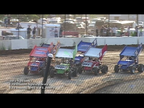 305 Sprint Cars - Fremont Speedway May 23, 2009 - dirt track racing video image
